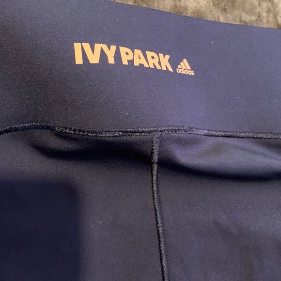 Adidas X Ivy Park Mesh Panel Tights Leggings Size Small Slimming Athletic Gym - Picture 10 of 12